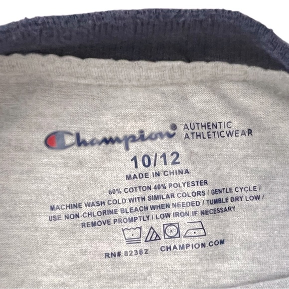 Champion Logo Short Sleeve Baseball T-Shirt - Picture 2 of 3